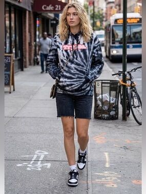 BSR By Samii Ryan Hoodie black tie dye Try Me collaboration with Dolls Kill